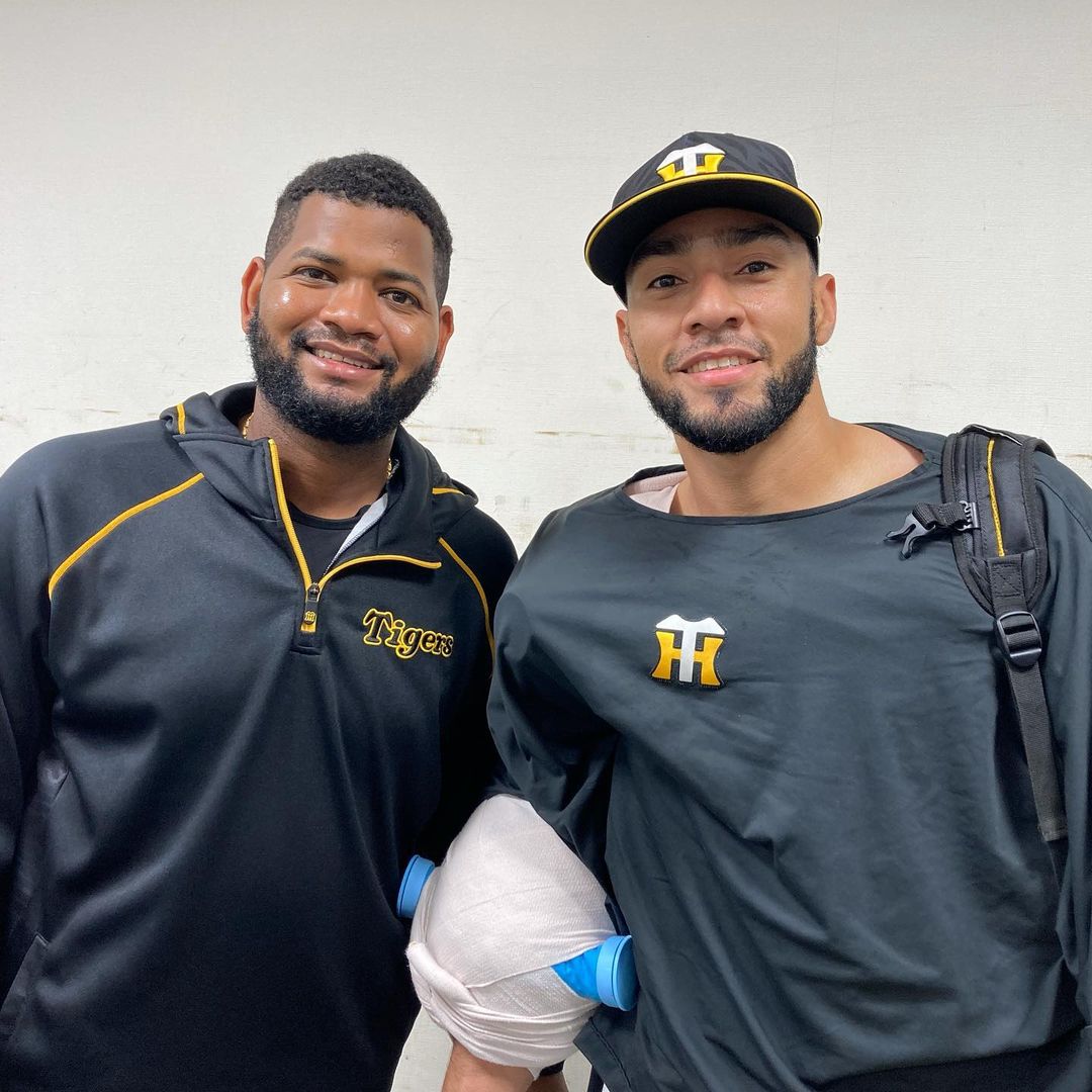 Hanshin Tigers 2番手に登板し 3勝目をあげたアルカンタラ投手と8回途中から登板し39セーブ目をあげたスアレス投手 ラウルアルカンタラ 選手 ロベルトスアレス 選手 ナ Npb Hub