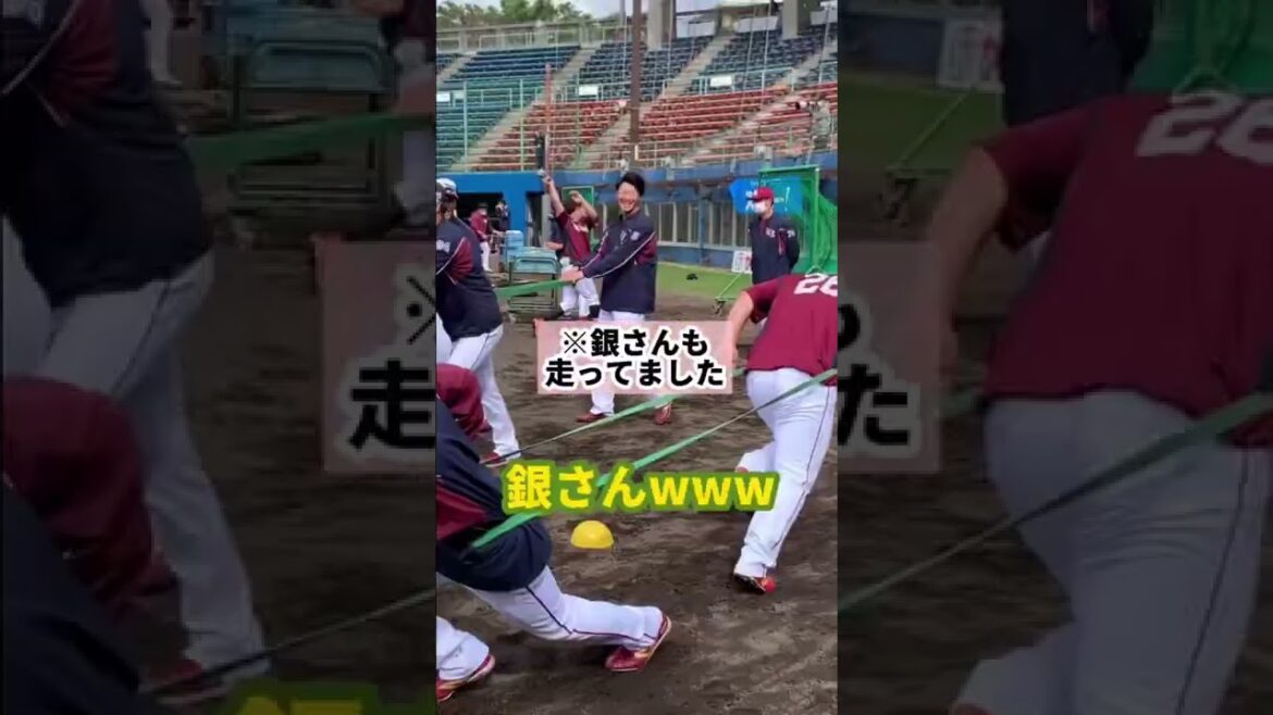 Tohoku-Rakuten-Golden-Eagles: 【春季キャンプの一コマ】銀さんも走ってた!🏃
