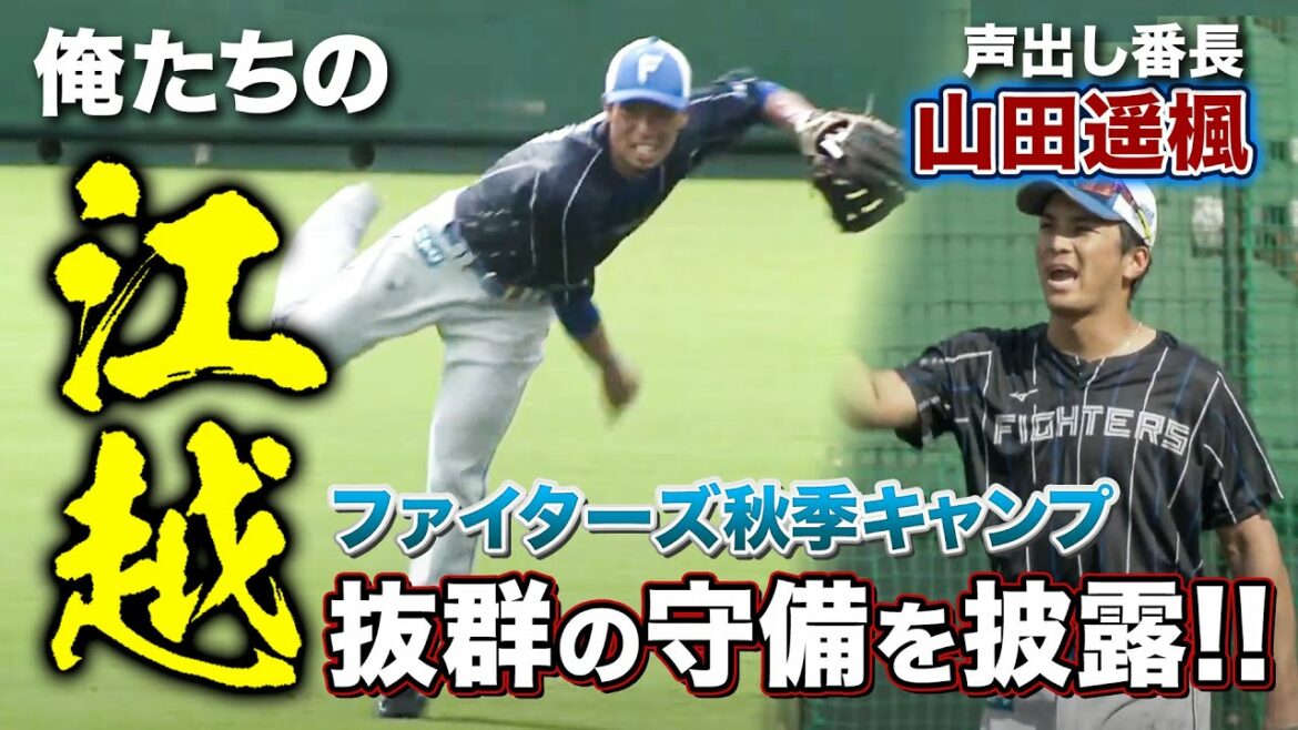 俺たちの江越!抜群の送球外野ノック 万波中正&五十幡亮汰<11/13ファイターズキャンプLIVE in Autumn 2022>
