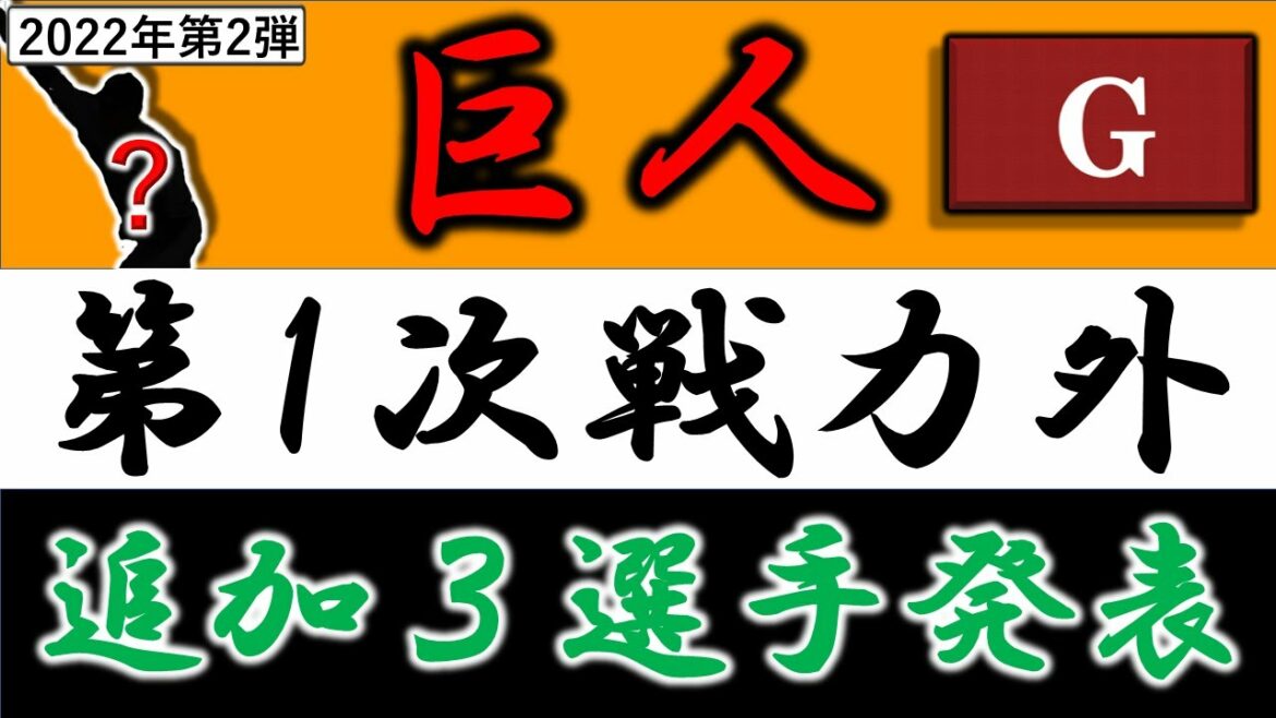 巨人【2022年・第一次戦力外発表】『追加3選手』井納翔一、桜井俊貴、勝俣翔貴の支配下3選手が通告期間最終日にリリース
