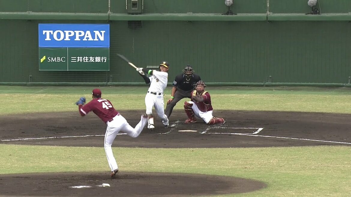 1回表、髙山俊が先頭打者ホームラン! -2022年プロ野球ファーム日本選手権-