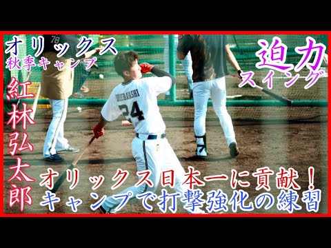 【秋季キャンプ】日本一に貢献した遊撃手!オリックス紅林弘太郎の打撃強化練習!