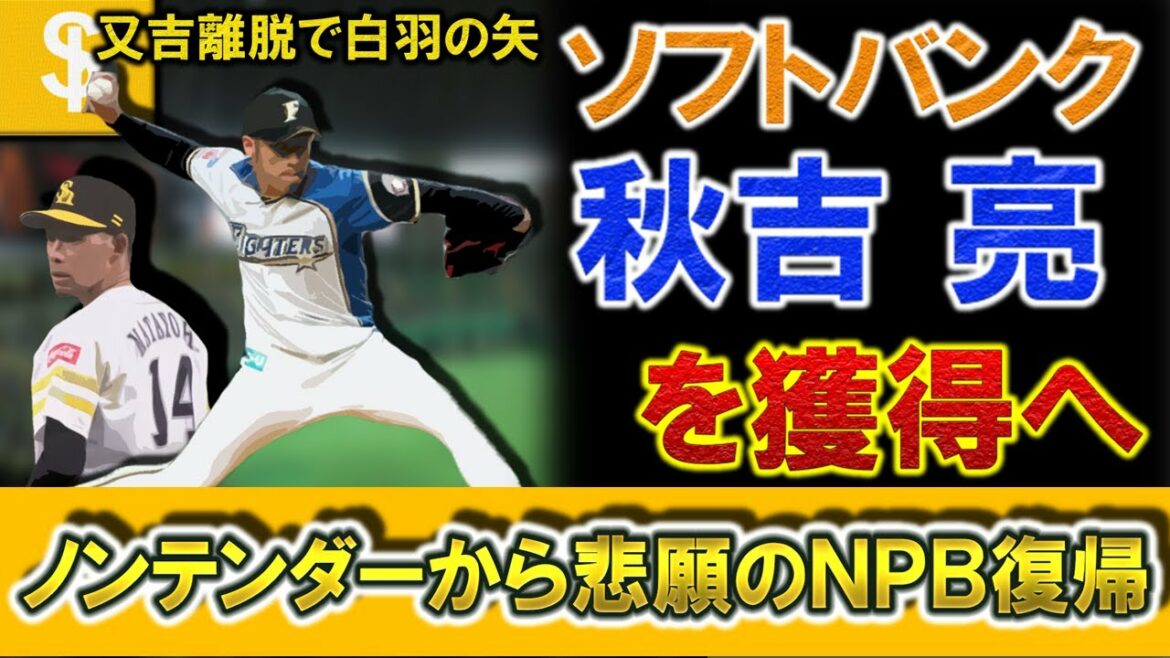 ソフトバンクが『秋吉亮』を獲得へ!昨年オフに日ハムをノンテンダーFAという形で自由契約となり今季は日本海オセアンリーグ福井で活躍のサイド右腕が悲願のNPB復帰!セットアッパー『又吉克樹』の穴を埋めろ!