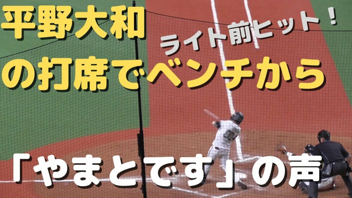 平野大和 チャンスを広げるライト前ヒット【やまとです】