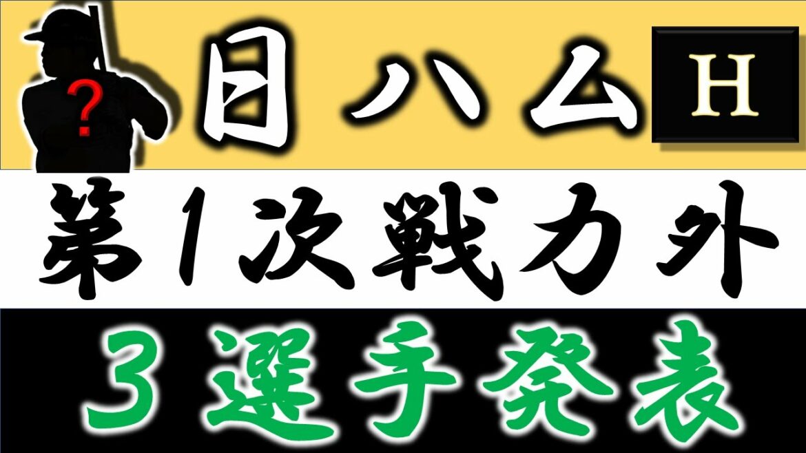 北海道日本ハムファイターズ【第一次戦力外発表】『3選手』+『谷口 雄也』引退
