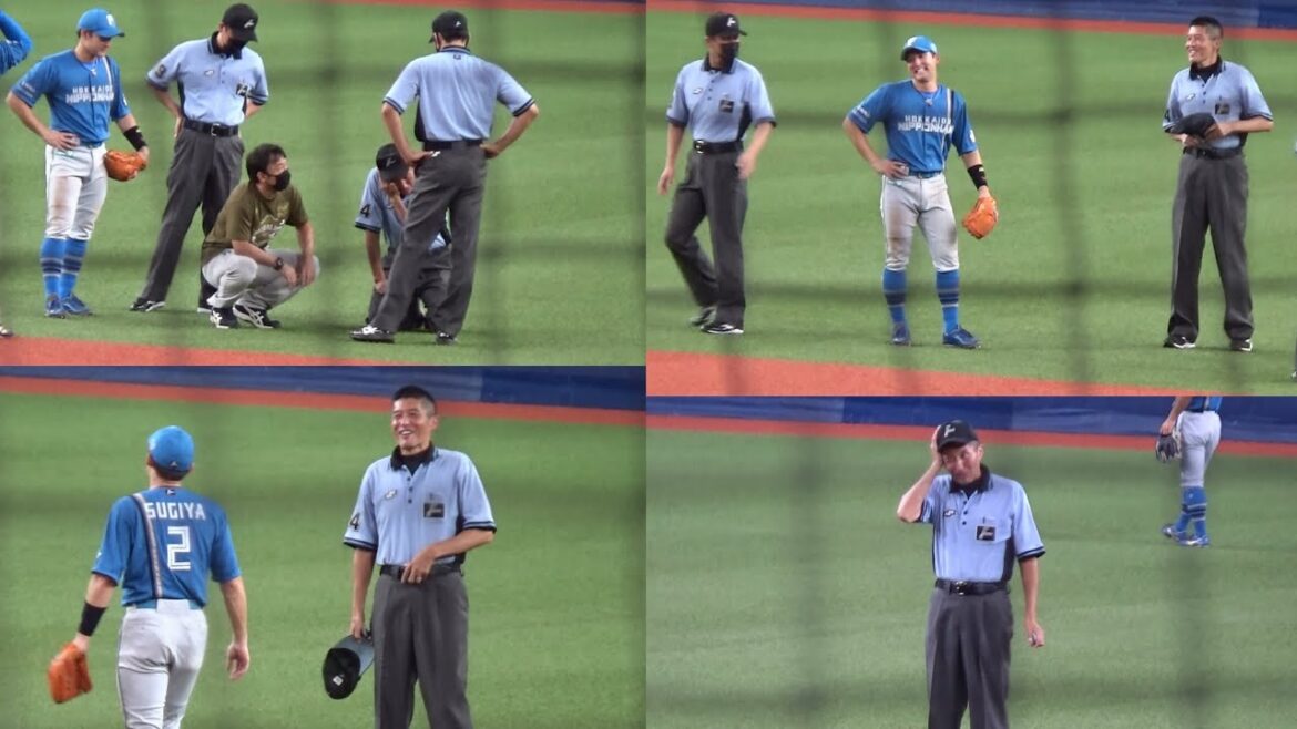 【黒幕はアルカンタラ選手】土山剛弘審判がグラウンド上にうずくまるアクシデント、その後笑顔を見せて無事をアピールし試合再開【2022.8.6 オリックス vs 北海道日本ハム 18回戦】