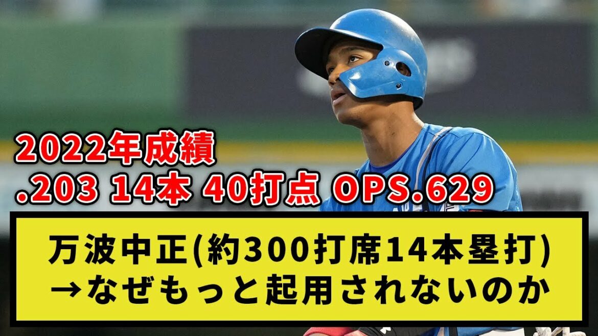 【何故】万波中正(約300打席14本塁打)←なぜもっと起用されないのか【プロ野球反応集】【2chスレ】【1分動画】【5chスレ】