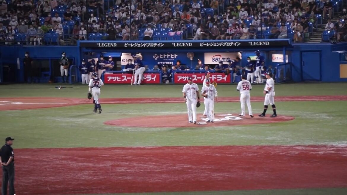 2022/9/3(土) 投球練習(7回表) 市川悠太(東京ヤクルトスワローズ)