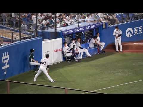 2022/9/9(金) ウォーミングアップ(4回表) 久保拓眞(東京ヤクルトスワローズ)
