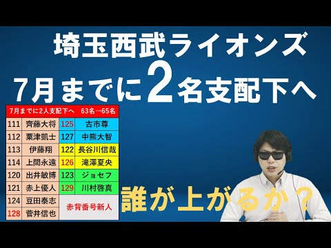 埼玉西武ライオンズ7月までに育成から支配下へ2人上げる?予想考察