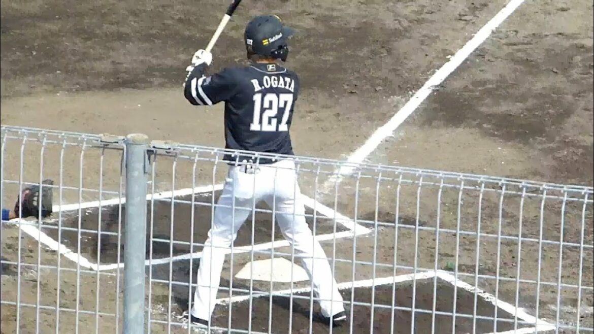 緒方理貢6回表打席【2022年4月19日 ソフトバンクホークス対中日ドラゴンズ プロ野球 2軍ファーム戦 ウエスタンリーグ ナゴヤ球場】