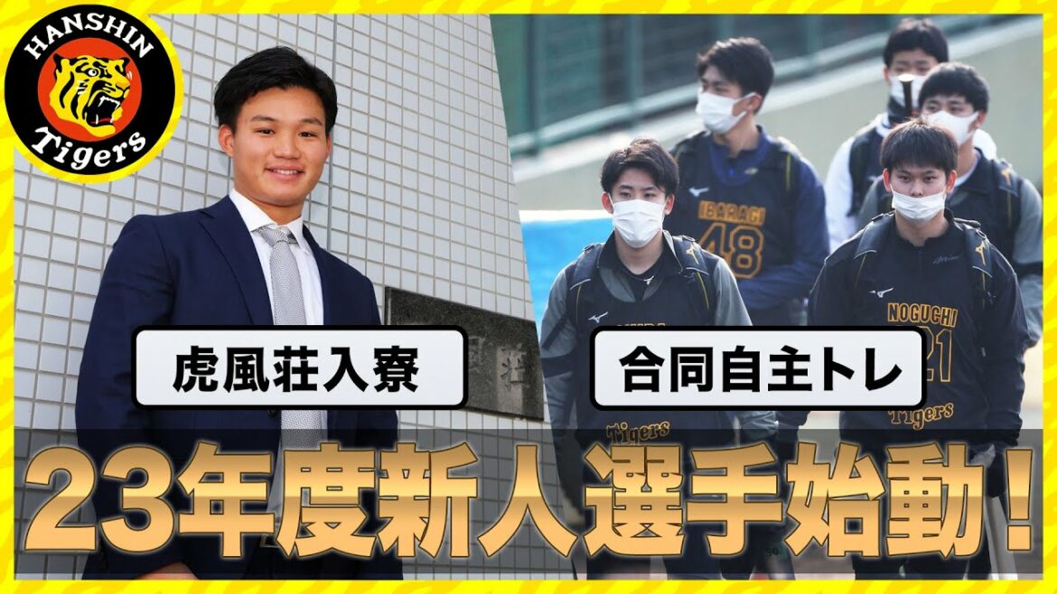Hanshin-Tigers: 【2023年度新人選手】虎風荘入寮&新人合同自主トレに密着!
