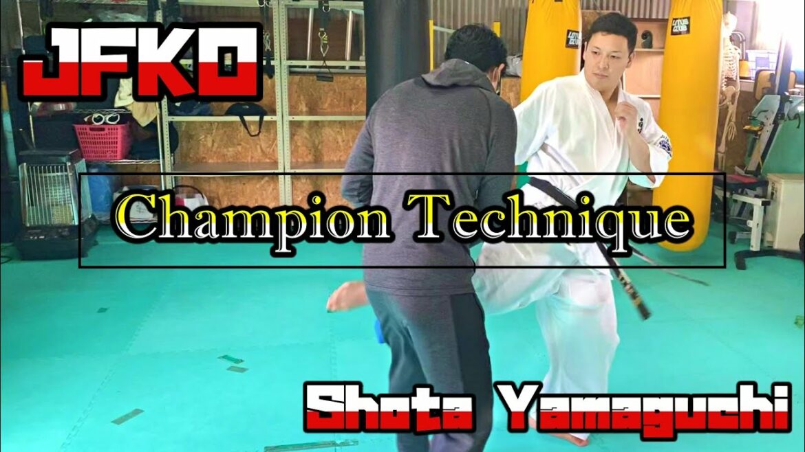 【王者の下段回し蹴りを徹底解説】JFKO重量級チャンピオン山口翔大が多用する下段回し蹴りのポイントはこれだ!!