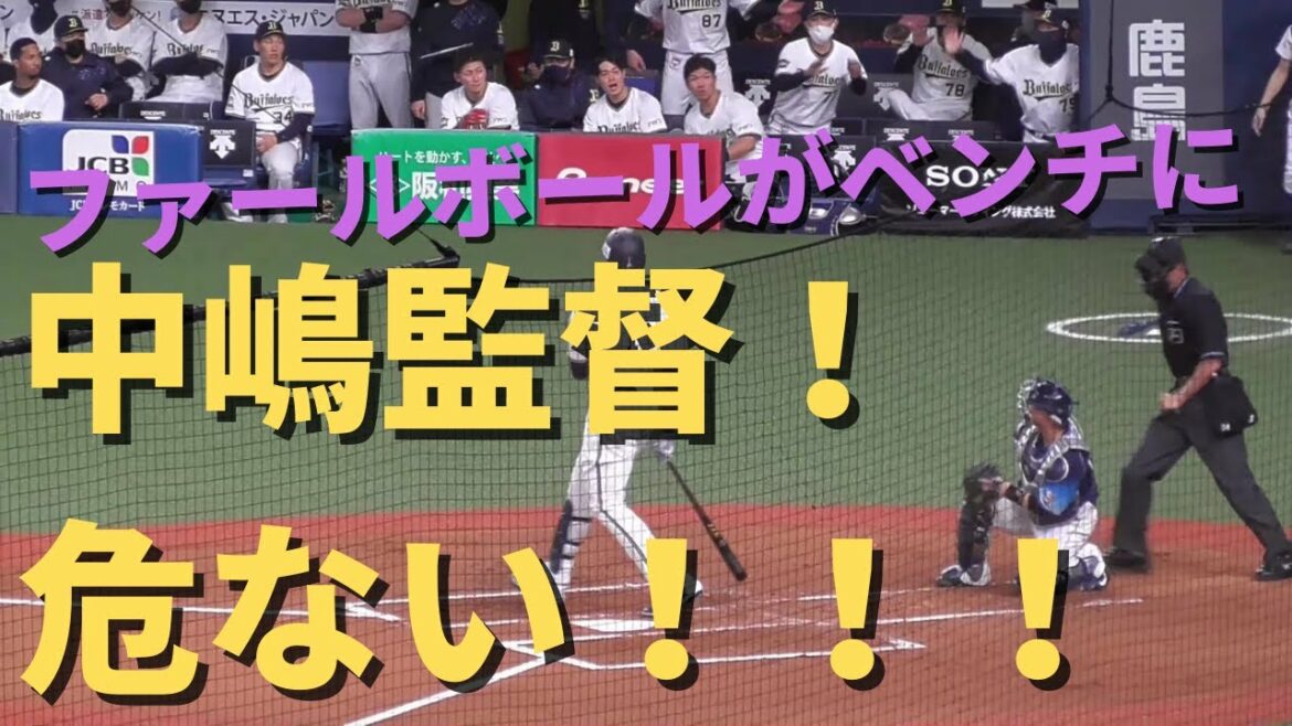 【中嶋監督を守るのが俺の仕事】ファールボールをキャッチし事故を防ぐ【梵コーチ】