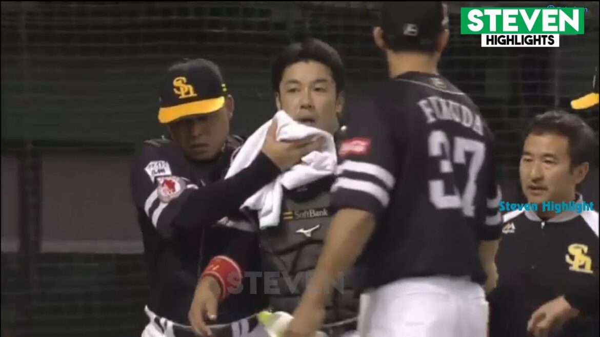 10月10日 西武 vs ソフトバンク ソフトバンク高谷が出血アクシデント、途中交代