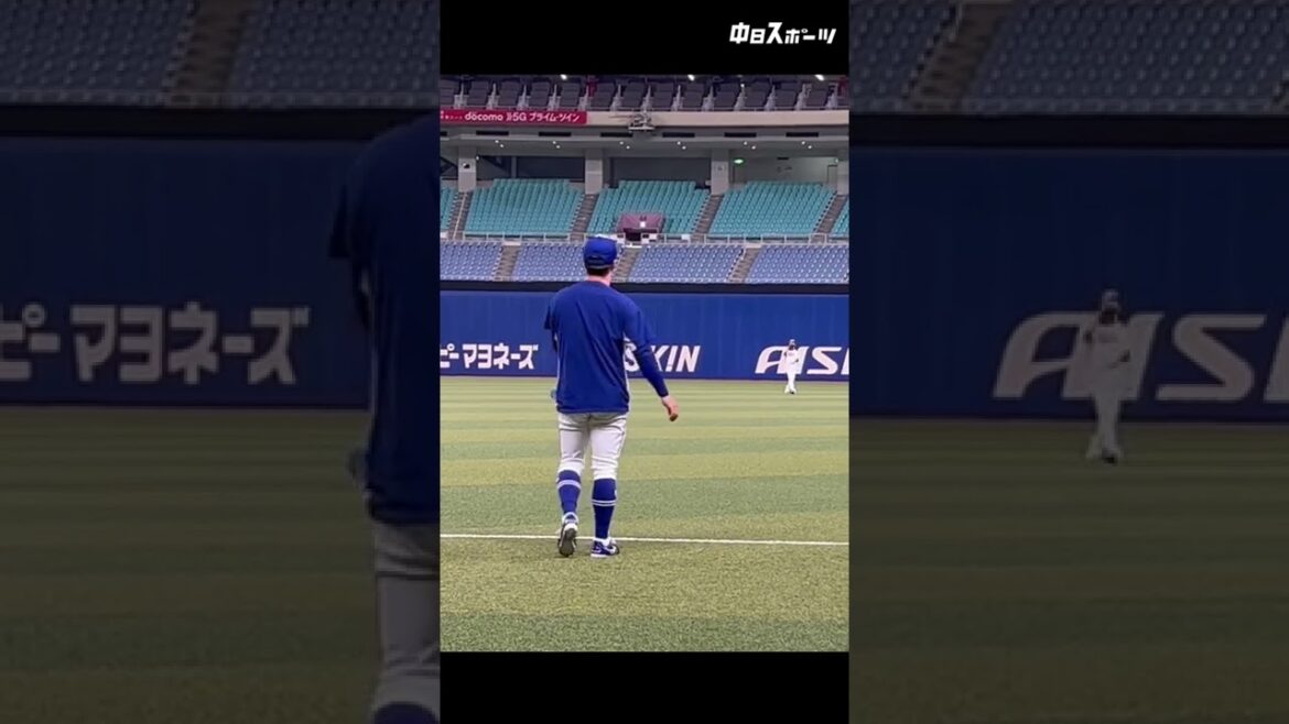 美しい…柳裕也と大野雄大のキャッチボール【中日】#Shorts