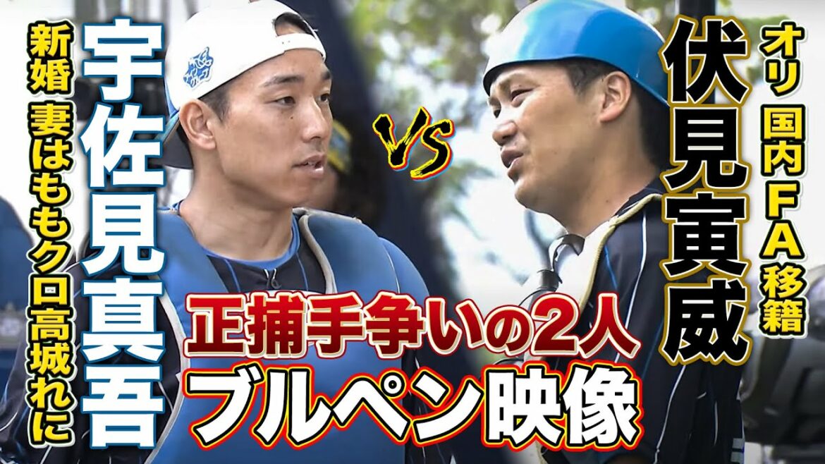 伏見寅威&新婚・宇佐見真吾がブルペンキャッチャーで登場<2/2ファイターズ春季キャンプ2023>