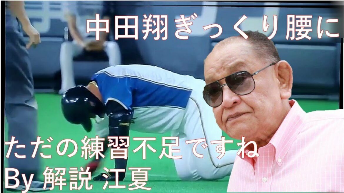 江夏 「ただの練習不足ですねぇ」 中田翔ぎっくり腰 2021/06/08 阪神タイガース vs 日本ハムファイターズ
