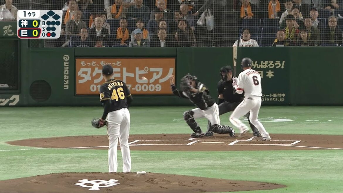 【ファインプレー】 阪神タイガース 梅野隆太郎 ファウルチップをお手玉しジャンピングキャッチ 2018/5/8 巨人 vs. 阪神@東京ドーム