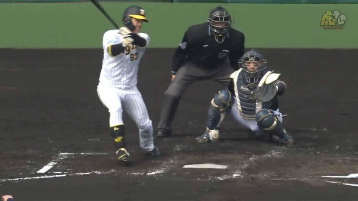 Hanshin-Tigers: 【板山祐太郎】レフト先制2点タイムリーヒット【2023/3/4T-B】