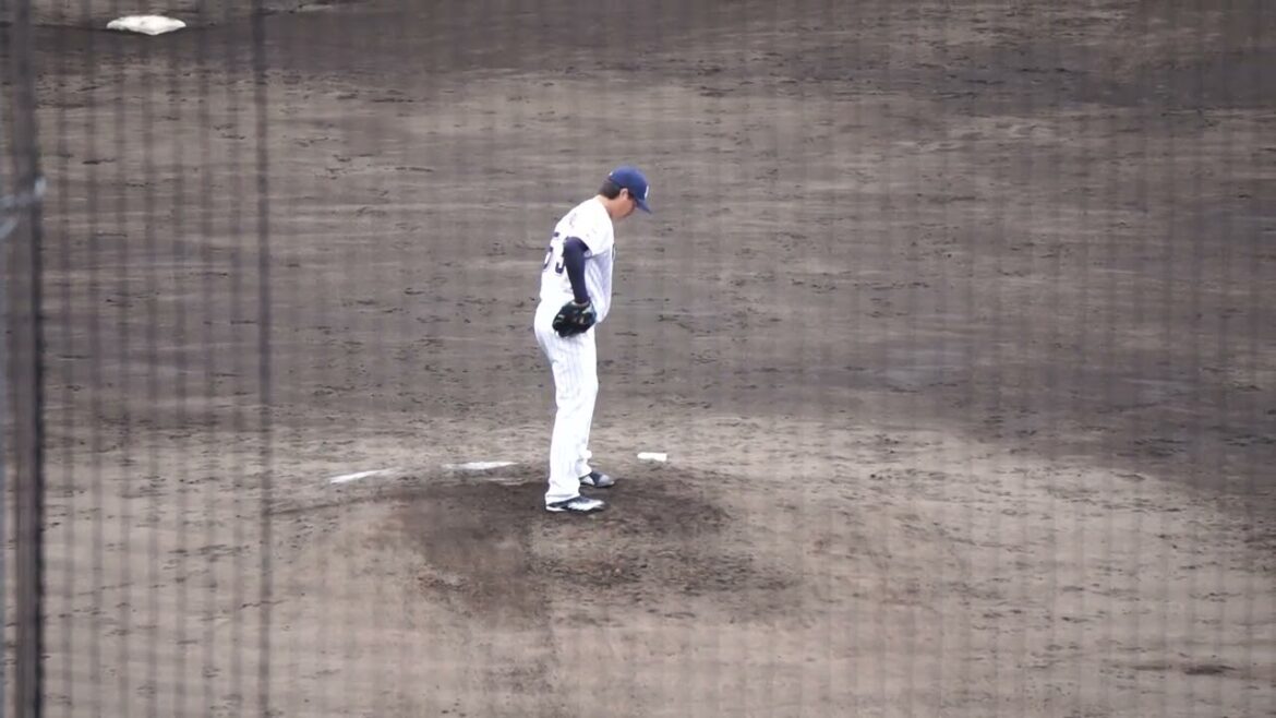 2023/2/12(日) 投球練習(4回表) 長谷川宙輝(東京ヤクルトスワローズ)