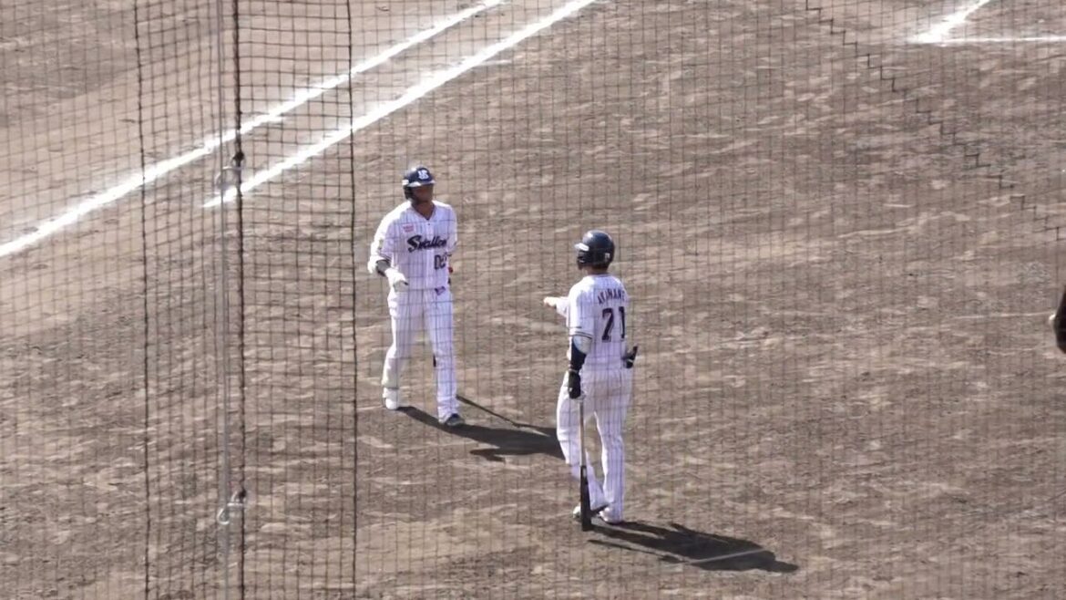 2023/2/19(日) 松井聖 ファーストゴロ 打席(4回裏) vs 東妻勇輔(千葉ロッテマリーンズ)