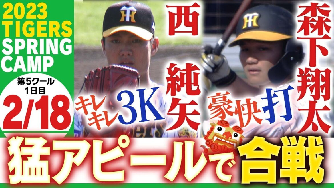 【2月18日沖縄キャンプ】フルスイングだ!森下実戦初ヒット!西純3回ノーヒットピッチング!直球に変化球キレ過ぎ!阪神タイガース密着!応援番組「虎バン」ABCテレビ公式チャンネル