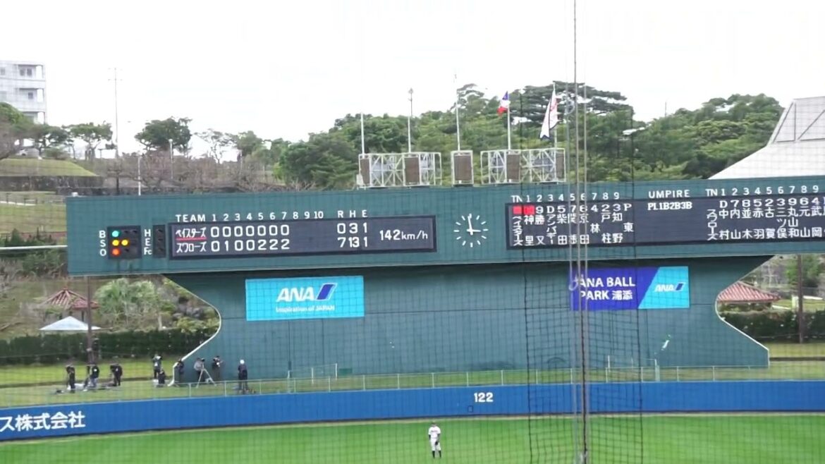 2023/2/12(日) 尾仲祐哉 空振り三振 中継ぎ登板(8回表) vs 神里和毅(横浜DeNAベイスターズ)