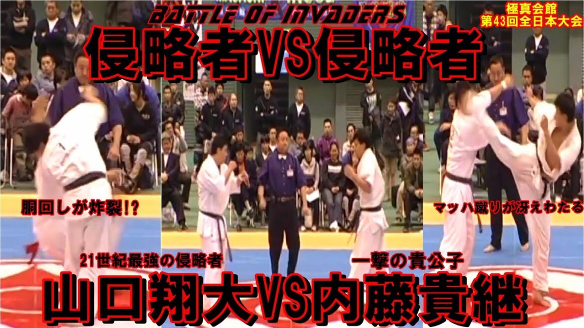 Kyokushin 43th All Japan Tournament #25/【極真会館】第43回オープントーナメント全日本空手道選手権大会 part25 山口翔大VS内藤貴継