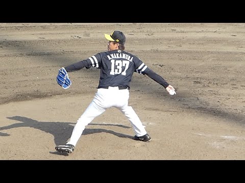 【中村亮太】ピッチング練習 投球フォーム 投げ方 2022年 ソフトバンクホークス対中日ドラゴンズ プロ野球 2軍ファーム戦 ウエスタンリーグ ナゴヤ球場