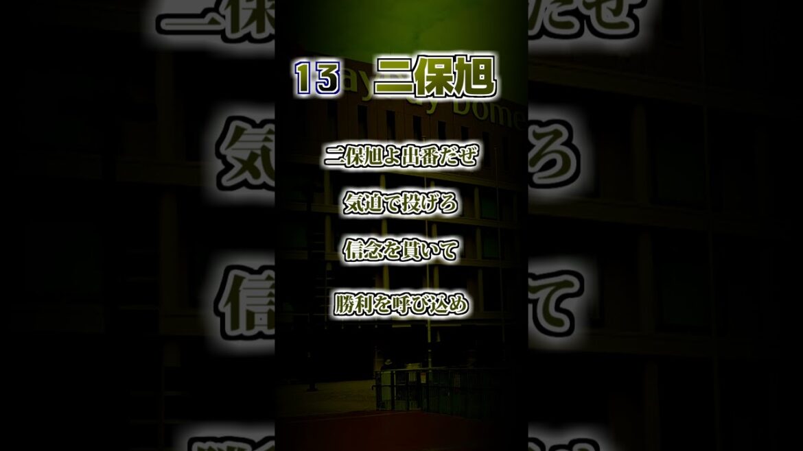 【福岡ソフトバンクホークス】二保旭 応援歌 #shorts #応援歌 #ホークス