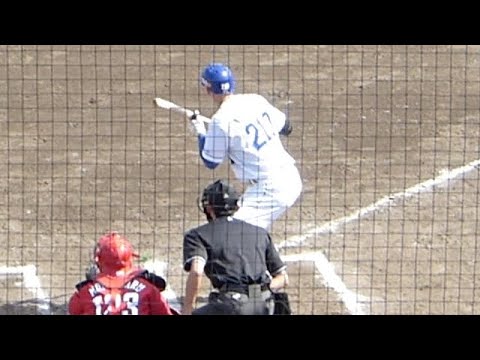 ルーク・ワカマツ送りバント成功【2022年4月22日 中日ドラゴンズ対広島カープ プロ野球 2軍ファーム戦 ウエスタンリーグ ナゴヤ球場】