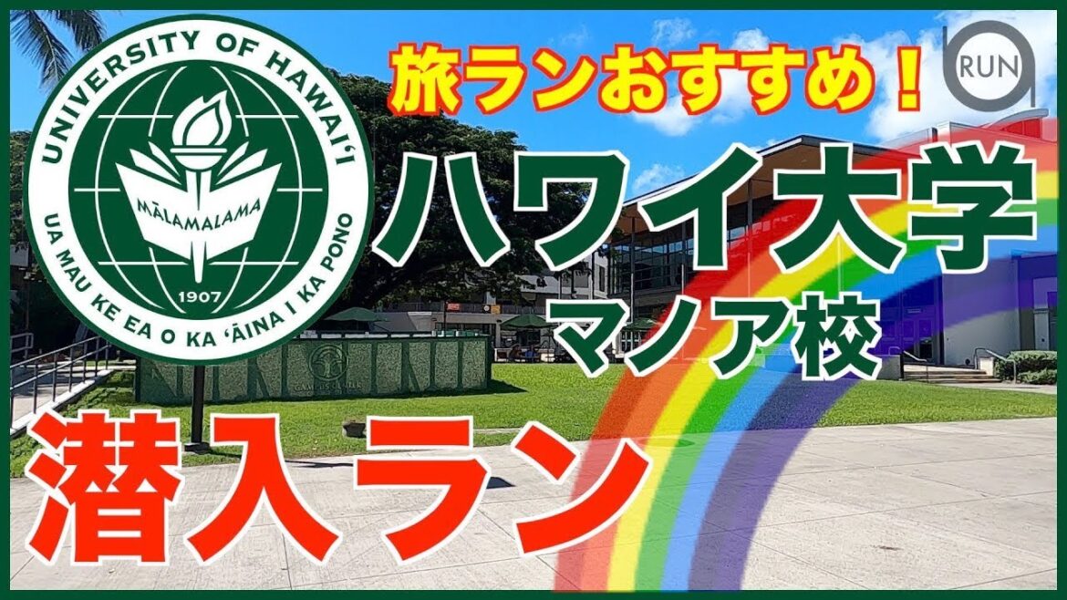 ハワイ大学マノア校のキャンパスでおすすめ旅ラン!バオバブの木がハワイに?GoPro持って走ってきました。