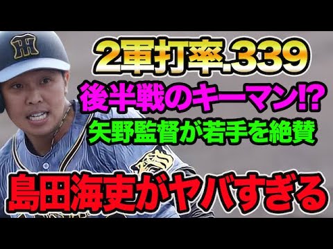 【2軍最強打者】島田海吏のヤバさを徹底解説!! 矢野監督が若手選手を絶賛している件について【阪神タイガース】