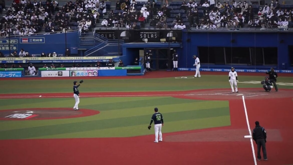 2023/3/5(日) 小澤怜史 空振り三振 中継ぎ登板(9回裏) vs 小川龍成(千葉ロッテマリーンズ)