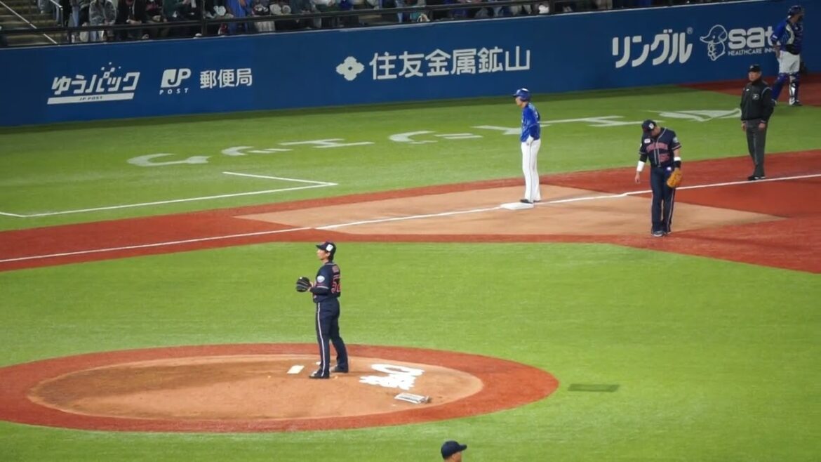 2023/4/12(水) 尾仲祐哉 セカンドゴロ 中継ぎ登板(6回表) vs 東克樹(横浜DeNAベイスターズ)