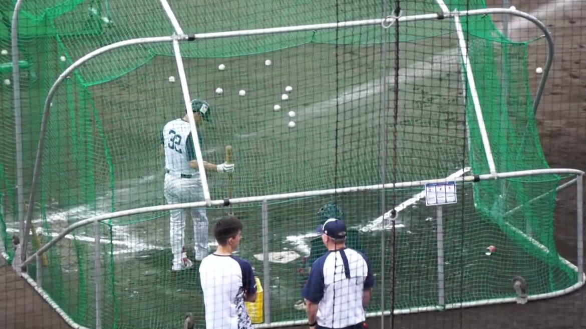 2023/2/12(日) フリーバッティング 松本直樹(東京ヤクルトスワローズ) その1