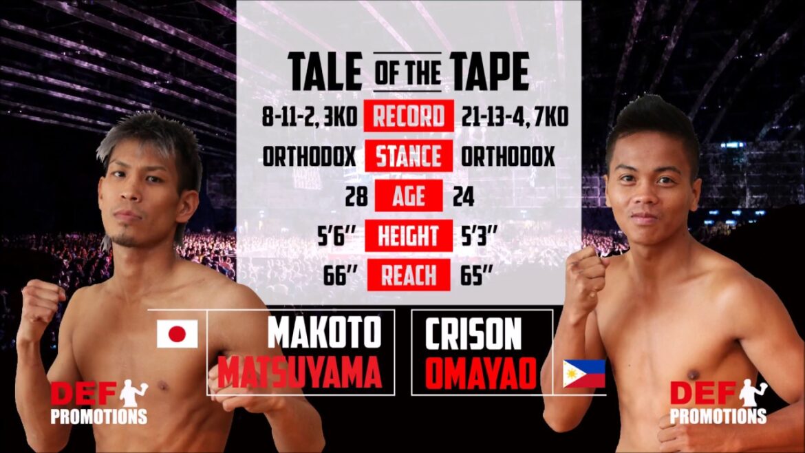 DEF Fight Night 15 – Bout 10 – Makoto MATSUYAMA vs Crison OMAYAO – Super Flyweight