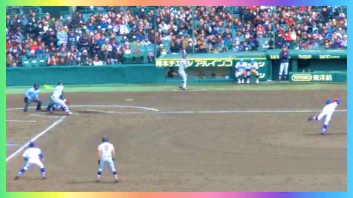 明豊 若杉晟汰投手 VS 横浜 吉原大稀選手 2019センバツ甲子園 1回戦 3回裏 阪神甲子園球場 2019.3.24