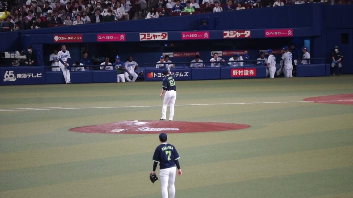 2023/4/6(木) 投球練習(6回裏) 久保拓眞(東京ヤクルトスワローズ)