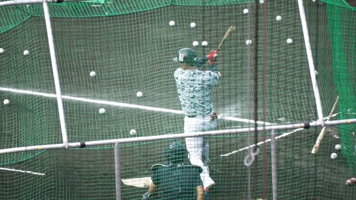 2023/2/19(日) フリーバッティング 奥村展征(東京ヤクルトスワローズ) その1