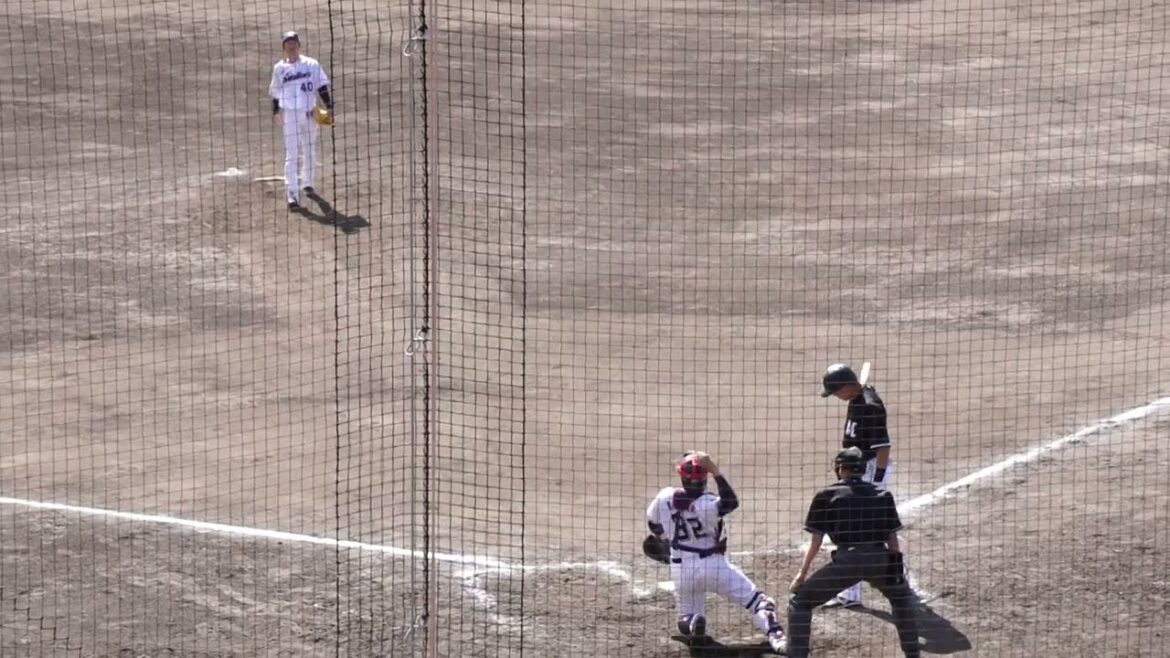 2023/2/19(日) 市川悠太 セカンドフライ 中継ぎ登板(5回表) vs 安田尚憲(千葉ロッテマリーンズ)