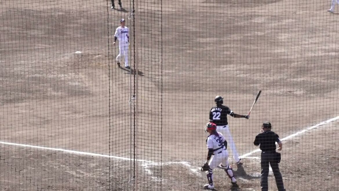 2023/2/19(日) 市川悠太 レフト前ヒット 中継ぎ登板(4回表) vs 藤原恭大(千葉ロッテマリーンズ)