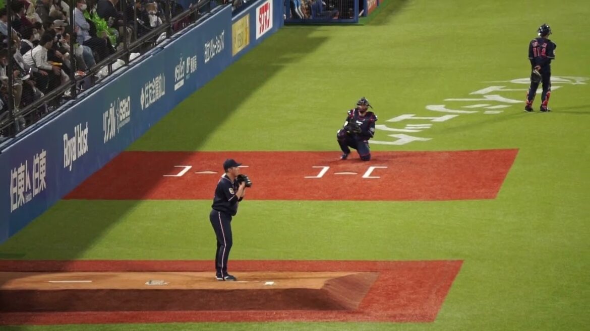 2023/4/12(水) ブルペン投球(4回裏) 大西広樹(東京ヤクルトスワローズ)