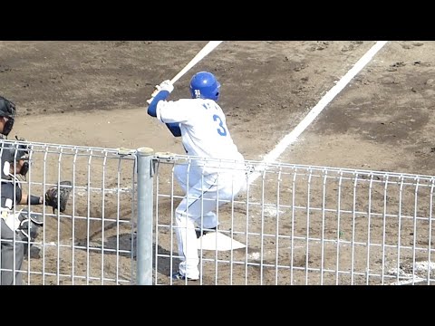【一本足一筋】渡辺勝3回裏打席 2022年4月19日 中日ドラゴンズ対ソフトバンク プロ野球 2軍ファーム戦 ウエスタンリーグ ナゴヤ球場