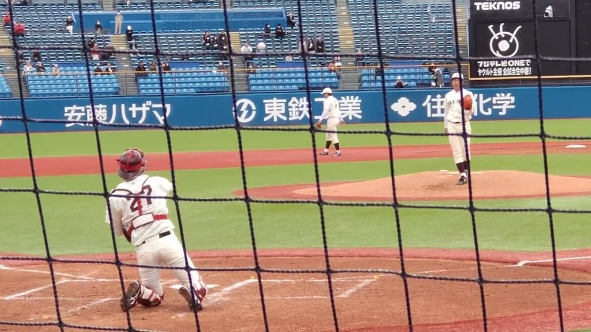 早稲田大学・飯塚脩人 投球練習 2023 04 23 (習志野)