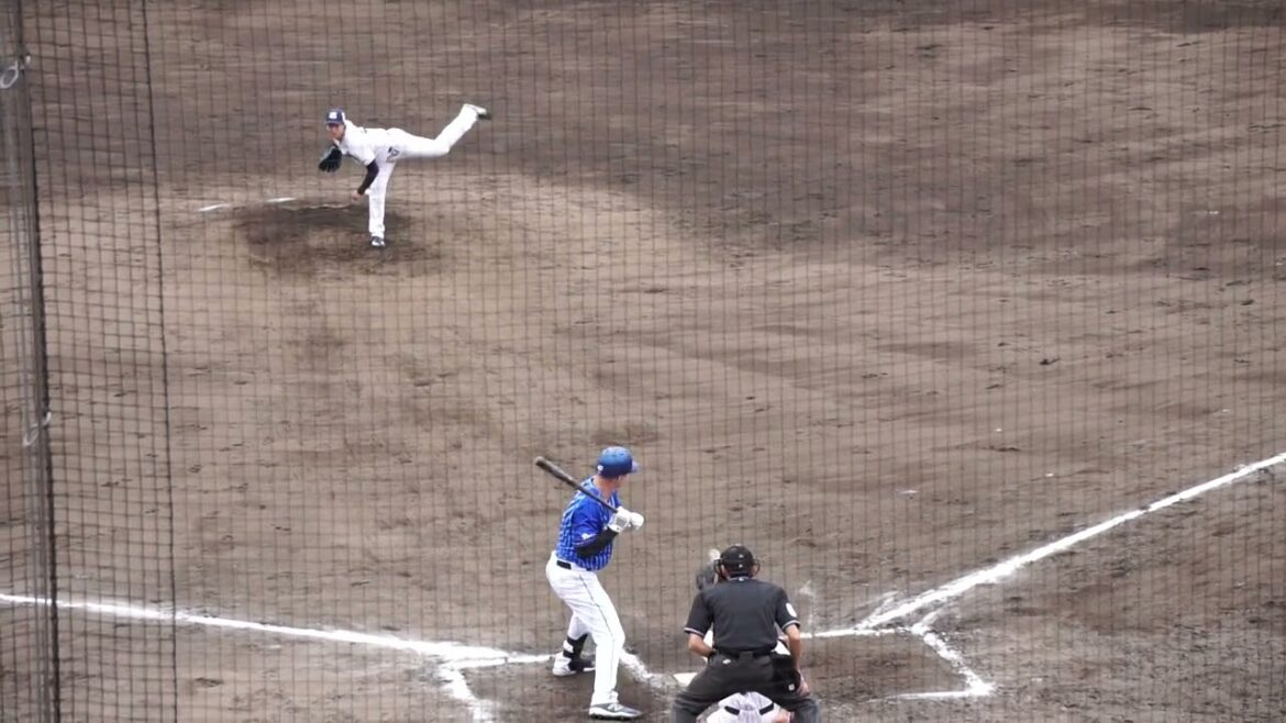 2023/2/12(日) 長谷川宙輝 ファーストゴロ 中継ぎ登板(4回表) vs T.アンバギー(横浜DeNAベイスターズ)