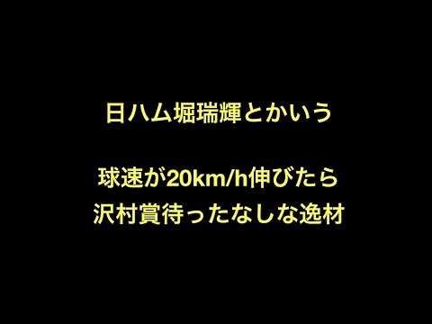 日ハム堀瑞輝とかいう球速が20km:h伸びたら沢村賞待ったなしな逸材