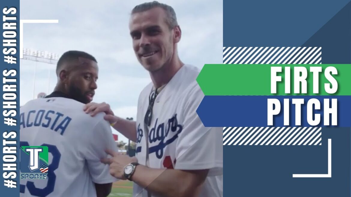 Bale TEASED his team mate Kellyn Acosta after the pair threw the FIRST PITCH for Dodgers #Shorts