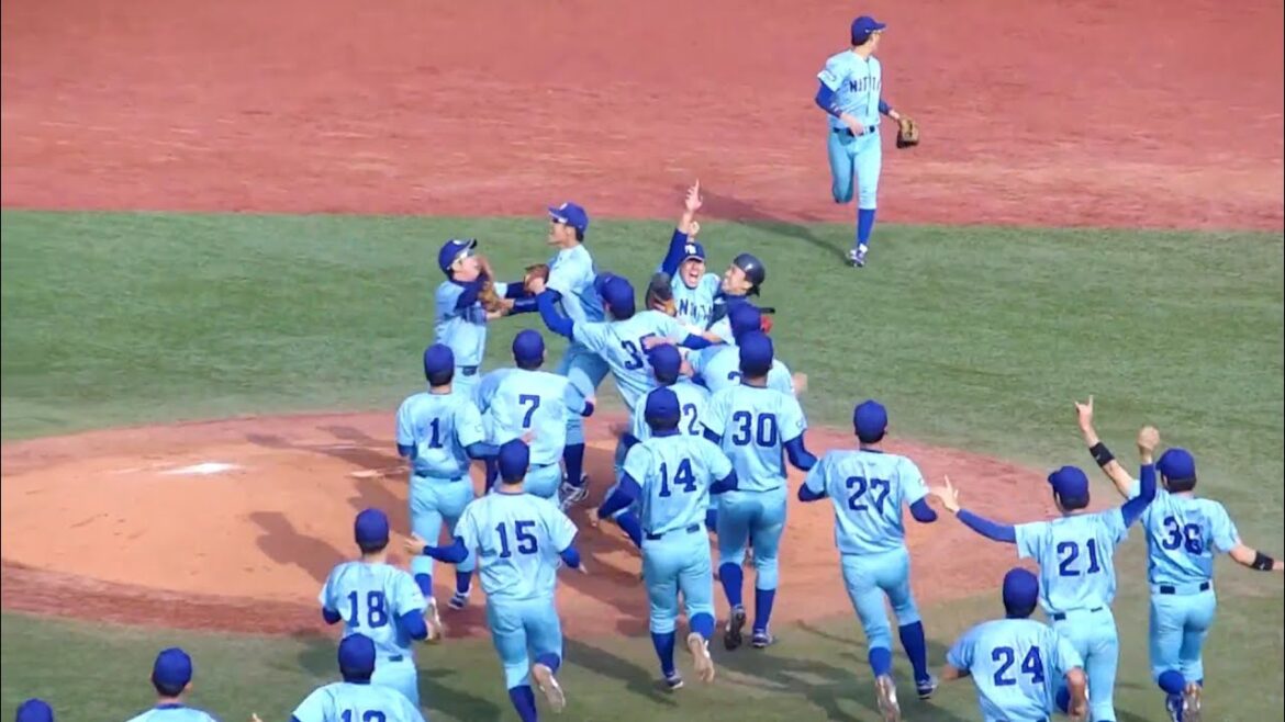 2017秋 日体大 投手 東妻勇輔 優勝の瞬間!明治神宮野球大会